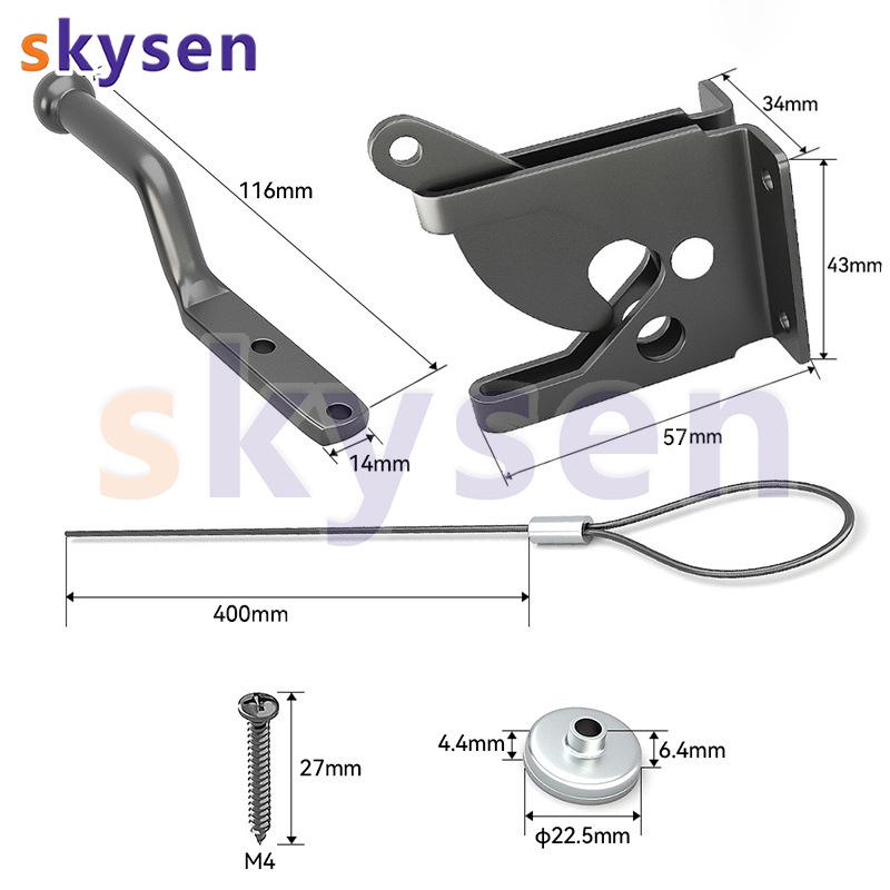 American-Style Outdoor Fence Gate Automatic Drop Lock Latch
