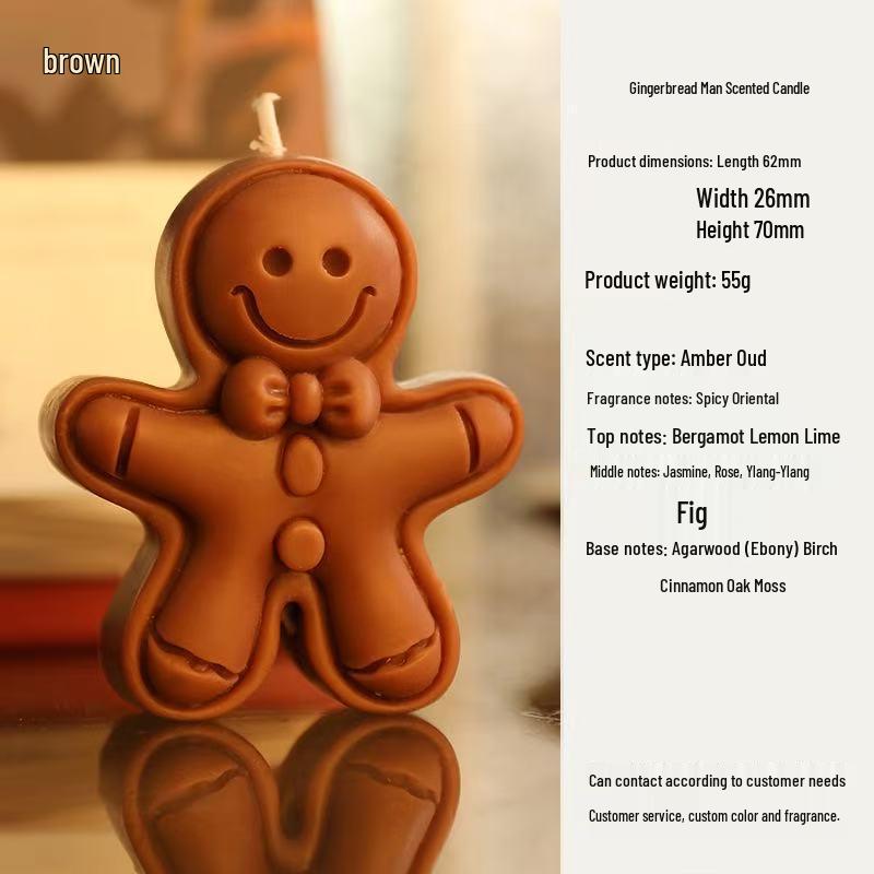 Creative Christmas Tree & Gingerbread Man Scented Candle Gift Box - Premium DIY Souvenir