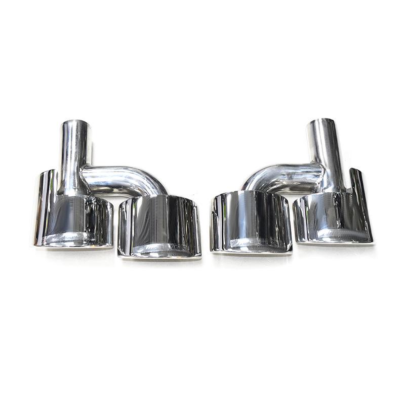 Mercedes C-Class W204 AMG Style Quad Exhaust Tailpipe Muffler Trim - Stainless Steel