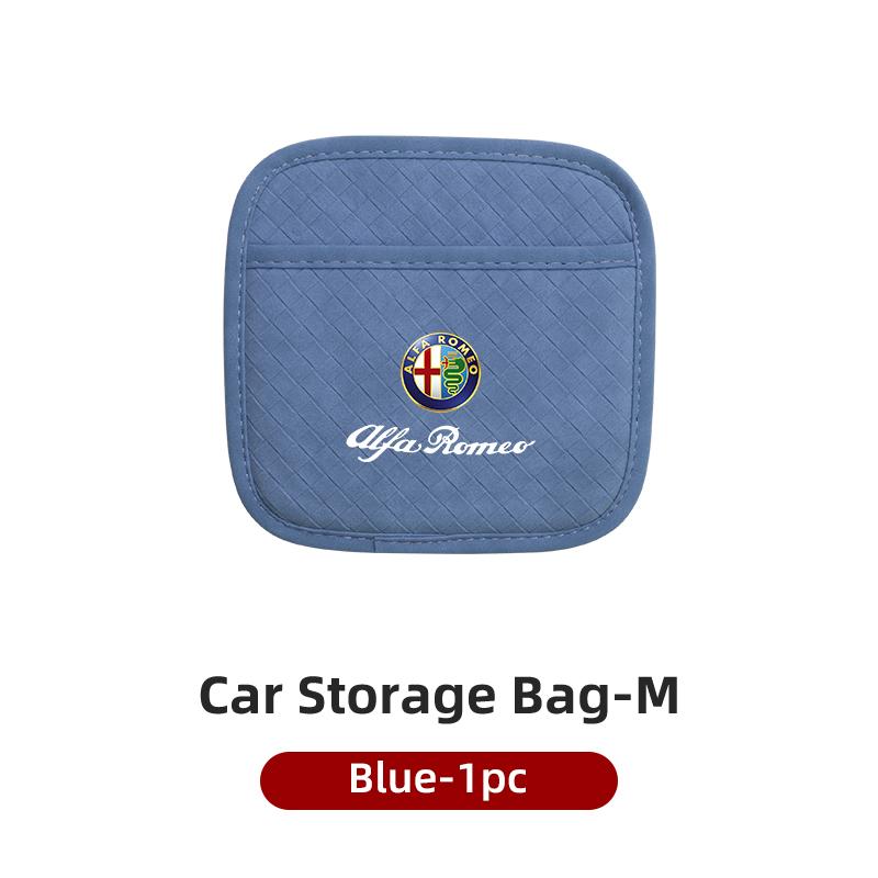 TKJLP1 Plaid Self-Adhesive Storage Hanging Bag For Alfa Romeo Giulietta 159 147 156 166 Mito Giulia GT Stelvio Tonale