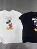 Korean Plus Size Mickey Cartoon Cotton Loose Short Sleeve T-Shirt for Women