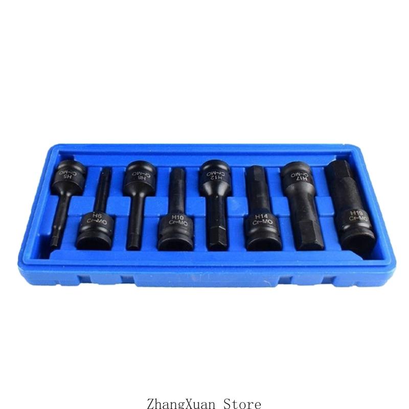 High Strength Driver Set Standard 1/2Inch Pneumatic Wrench Drive Impact Socket Suitable For Electrics Air Devices 3XUF