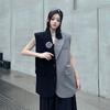 Strass Farbblock Locker Ärmelloser Blazer Weste Sommer Damen Nische Luxus Design Layering Oberbekleidung Weste
