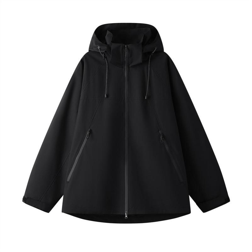 

Jacket for Men and Women with The Same Outdoor Windproof and Waterproof Hooded Mountaineering Suit Spring and Autumn Single-stroke Jacket Jacket XXXL