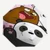 1pc Bear PandaOpen/Close Umbrella-Windproof, Compact Travel Umbrella, Sturdy 8-Rib Shaft1025