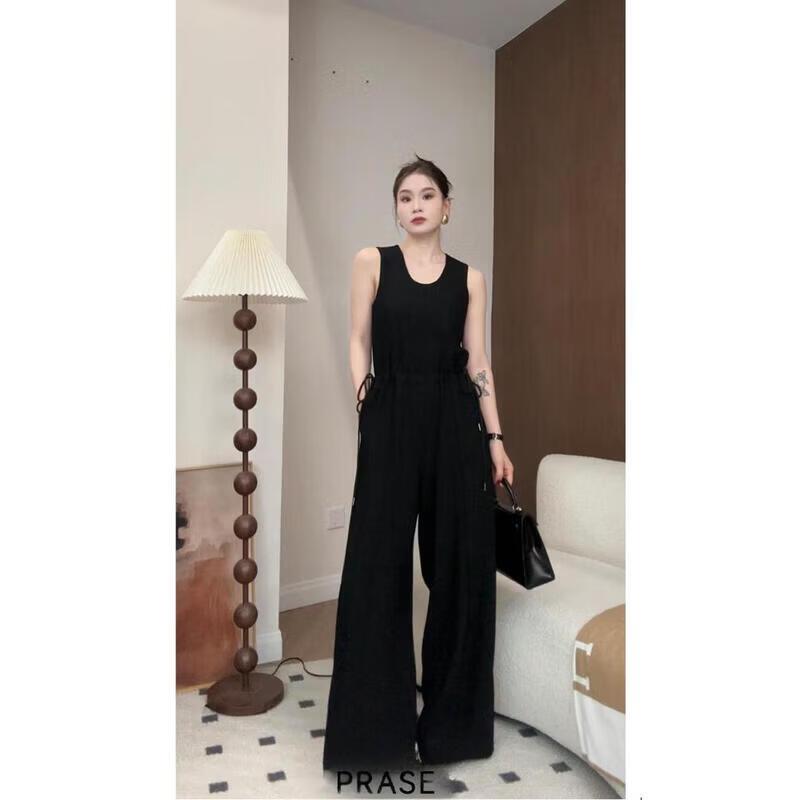 PRASE Elegant Satin Wide-Leg Jumpsuit XXXL