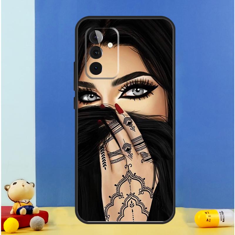 Hijab Face Muslim Islamic Woman Gril Eye Case For Samsung Galaxy A55 A35 A15 A36 A16 A26 A56 A53 A32 A52 A33 A13 A14 A34 A54 A17