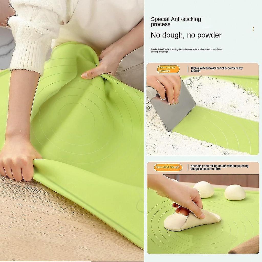 Silicone Mat Dough Bread Baking Mat Kitchen Large with Dough Cutter & Rolling Pin Pack of 3