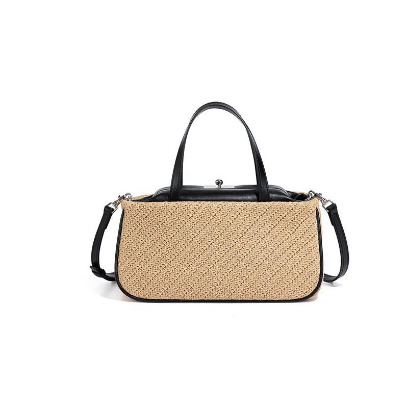 

Korean Style Ins Bag Women s Seaside Niche Cross-body Woven Handheld Straw Bucket