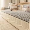 New Cream Style Sofa Cushion Solid Color Winter Thick Anti Scratch Wear-resistant Skin Friendly Anti Slip Warm Cover Cloth Towel