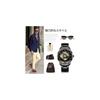 Men's Mechanical Skeleton Watch Black Stainless Steel Band Fashion Business Automatic Punk Style