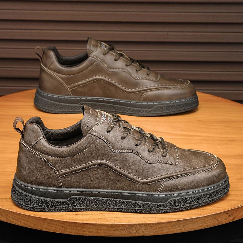 

2026 New Leather Casual Shoes for Men British Lace-up Oxford Shoes Men s Classic Business Dress Shoes Men Loafers 6.5