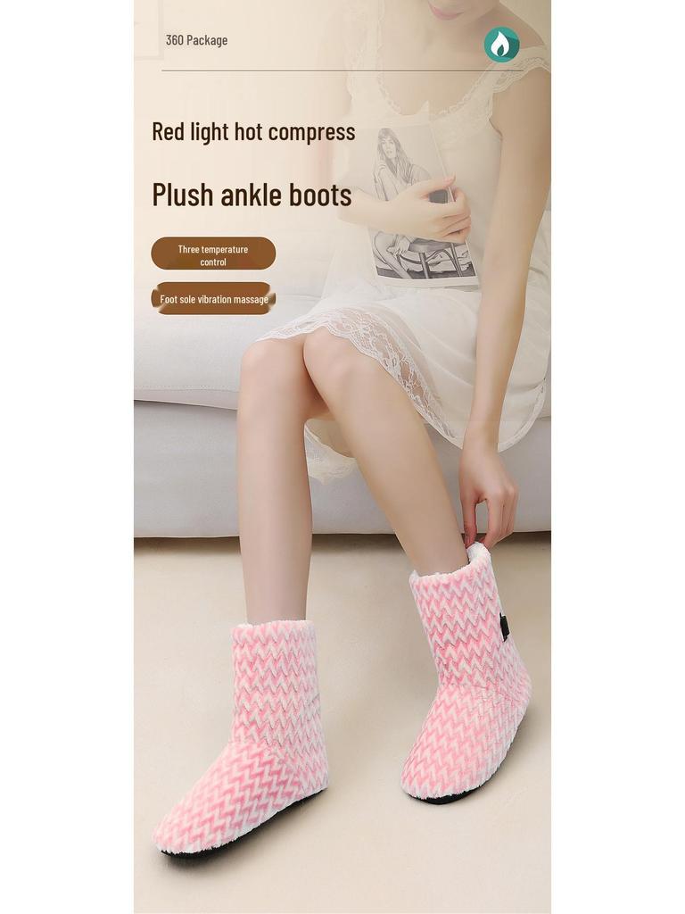 Heated Massaging High-Top Thermal Socks for Families - Thick, Warm, Electric Heated for Cold Weather