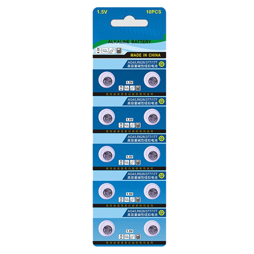 Pack of 10/20 1.5V AG4 LR626 Alkaline Button Batteries Coin Cell Batteries 1.5V Suitable For Toy And Remotes Gadgets
