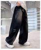Boys' 2025 Autumn Jeans: Fashionable Wide-Leg Pants for Middle and Big Kids