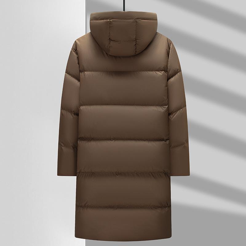 Autumn and Winter Medium and Long Hooded Duck Down Warm Youth Casual Thickened Down Cold Jacket