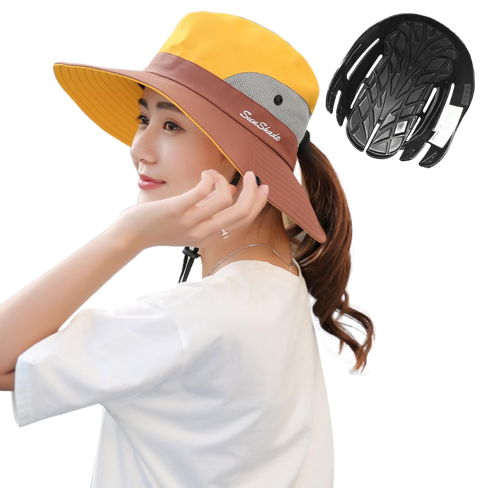 

FANGXI Велосипедный шлем Safari Идеально подходит для катастроф УФ Горный и Головной Подходит для лета и улицы Окружность головы Женский в стиле шляпы (ЕС