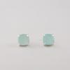 Aqua Chalcedony Gemstone 925 Sterling Silver Handmade Jewelry Designer Studs Earring 1" For Gift EE-181-18