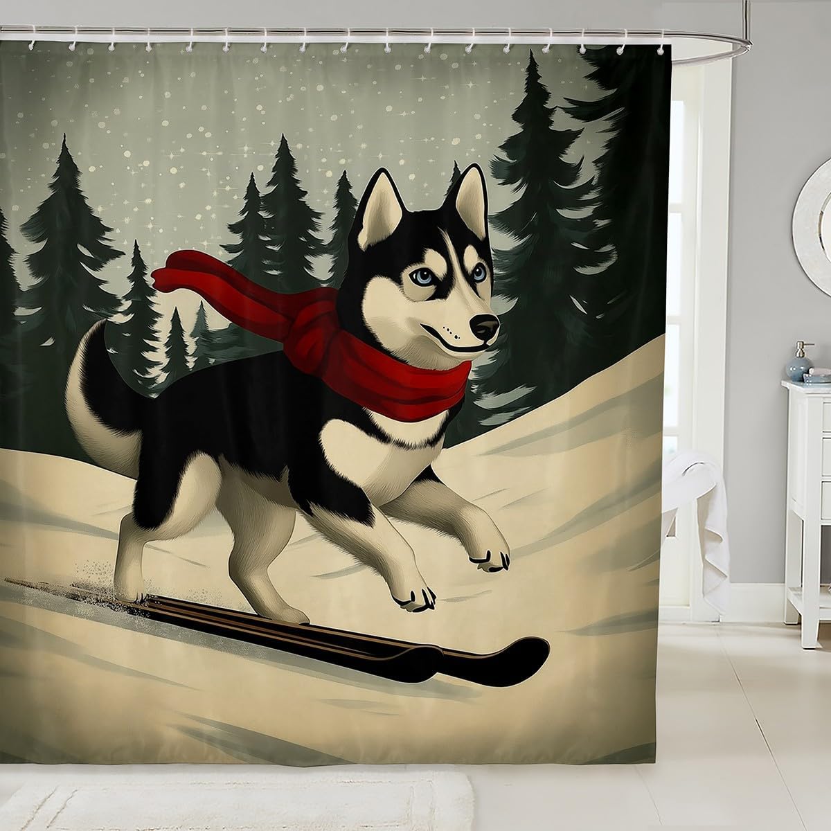 

Шторка для душа с рисунком кошачьей группы 3D Милое животное Барабанная установка Гитара Занавеска для ванной для детей Подростков Взрослых Печать музыкальных инструментов Музыка 90x180CM