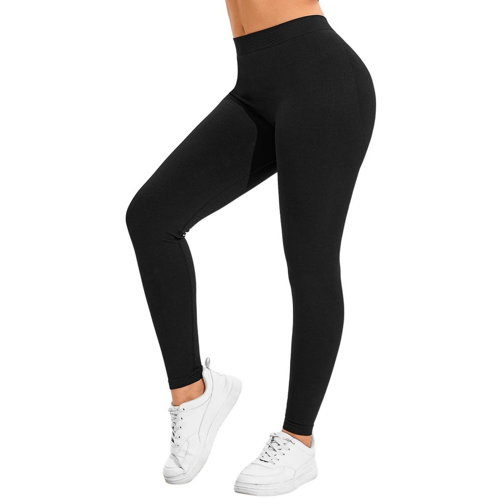 Colanti Sport Push Up for Women Booty Scrunch High Waist Seamless Black - Gym Yoga Training