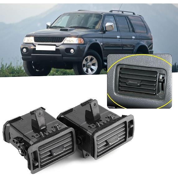 Acouto Dash Air Outlet Vent for Pajero Montero Shogun V31 V32 V33 V43 1 Pair of Dashboard A/C Outlet Front Air Conditioner Vents Left + Right Black