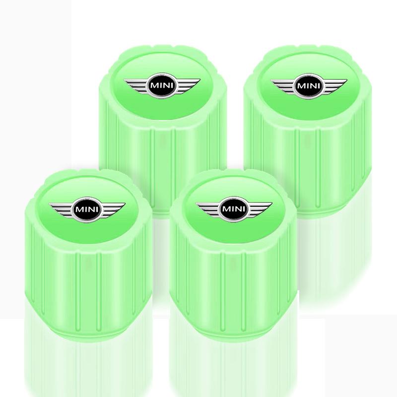 Leuchtende Auto-Reifenventilkappen Fluoreszierende Motorrad-Radreifen Für Mini Cooper One S Clubman R50 R53 R56 R60 F55 F56 R57 R58 R59