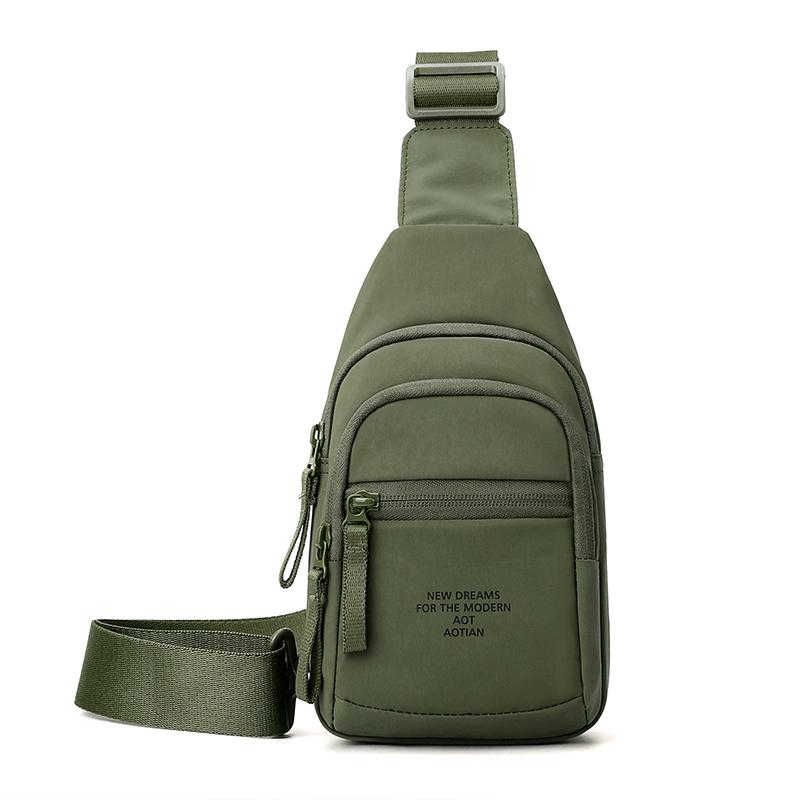 Borsa a petto resistente in tessuto Oxford con tasche multiple – Borsa a tracolla leggera unisex per viaggi, attività all'aperto e uso quotidiano