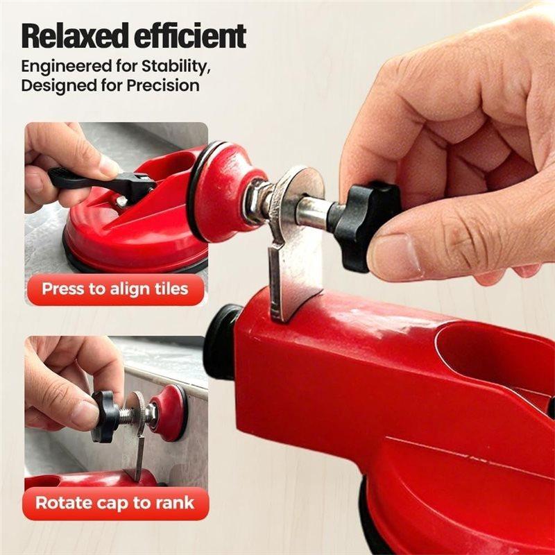 B97A- Tile Installation Tool(2Pcs), Suction Cup Tensioner, Tile Leveler, Stone Strong Suction Lifting Accessory