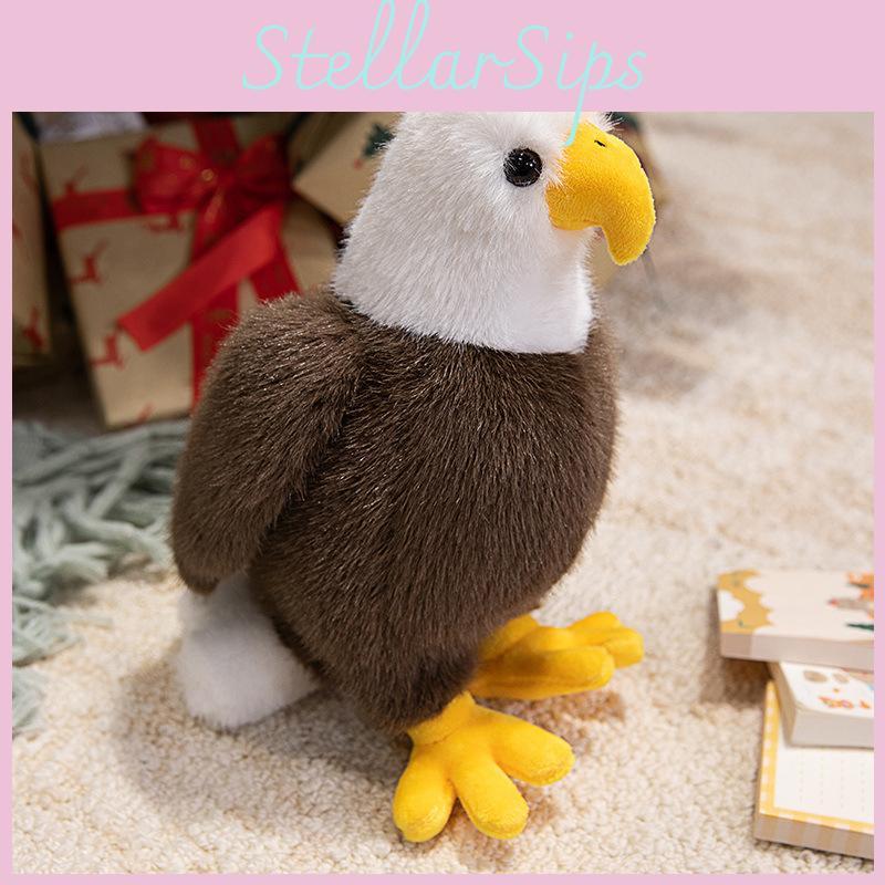 Animal Plush Toy Bald Eagle Figurine With Pp Cotton Filling For Collectors And Kids