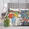 P-Pumuckl Coperta Morbida Comoda Moda per Arredamento Casa Picnic Flanella Copriletto Coperta da Letto