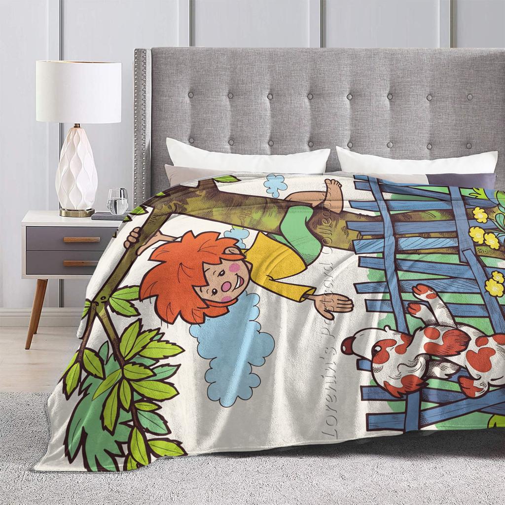 P-Pumuckl Coperta Morbida Comoda Moda per Arredamento Casa Picnic Flanella Copriletto Coperta da Letto