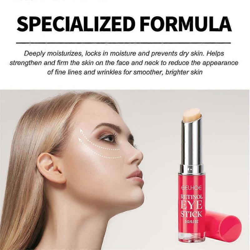 3pcs Retinol Eye Cream Stick Reduce Puffiness Wrinkle Dark Circles Remove Skin Care