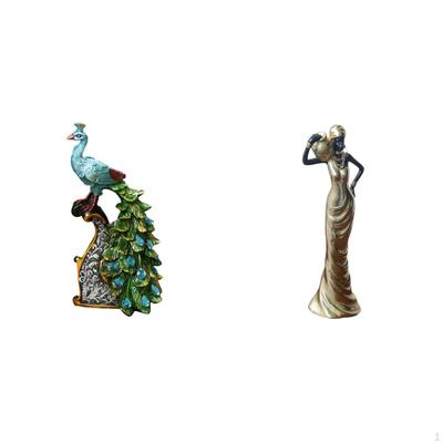 Elegant Peacock And Tribal Lady Sculpture Collection for Bedroom Office Living Room Bookshelf Desk