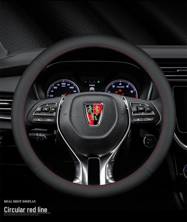 Genuine Leather Steering Wheel Cover for Roewe RX5/I5/I6/RX8/RX3/Ei5/Ei6/New Energy