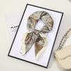 71 Flower polka dot simulation silk scarf neck small square scarf Korean atmosphere sunscreen scarf advanced sense