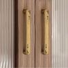 Modern Simple High-End Antique Brass Cabinet Door Handle Light Luxury for Wardrobe Shoe Cabinet - Vintage Style Hardware