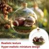 8cm Crystle Ball Pendant Hanging Transparent Christmas Ball Pendant Lightweight Plastic Sports Festival Ornament