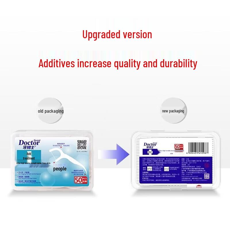 Dr. Tooth Flat Wire Deep Clean Dental Floss Picks