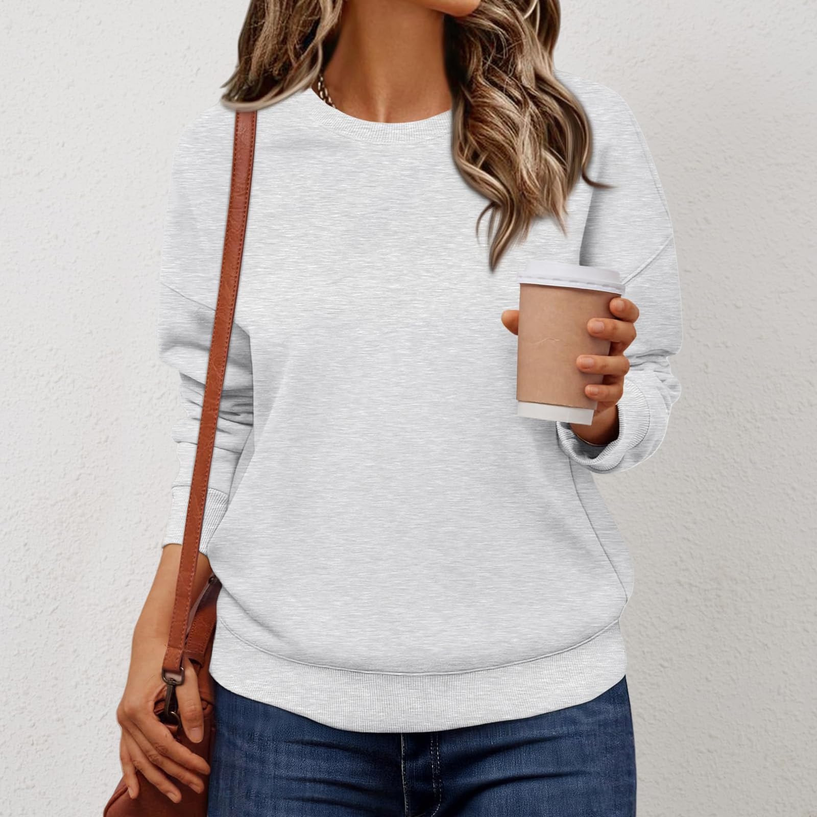 

Женская модная толстовка с длинными рукавами однотонной расцветки M