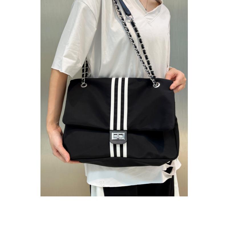 2025 New Large Capacity Tote Bag Nylon Fabric High-end Chain Crossbody Bag