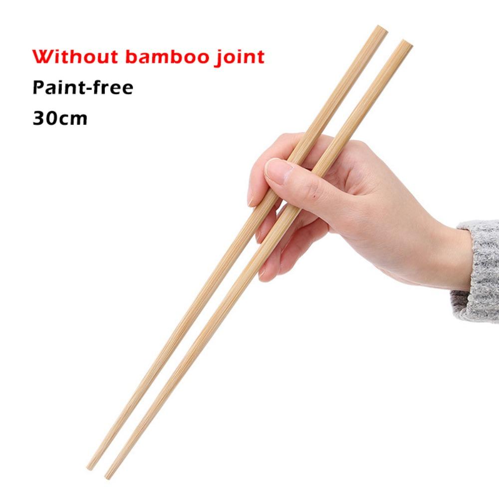 1 Paar Wachsfreie Bambus-Essstäbchen 24/27/30/32cm Anti-Rutsch-Essstäbchen Hotpot-Essstäbchen Zuhause
