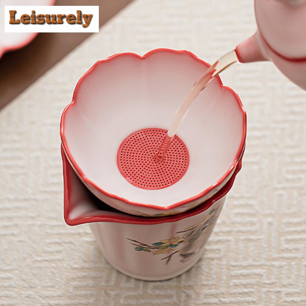 Exquisite Lard Frozen Ceramic Tea Separator Infusor Cute Yellow Cat Tea Strainer Tea Soaking Tea Filter Holder Teaware Ornament