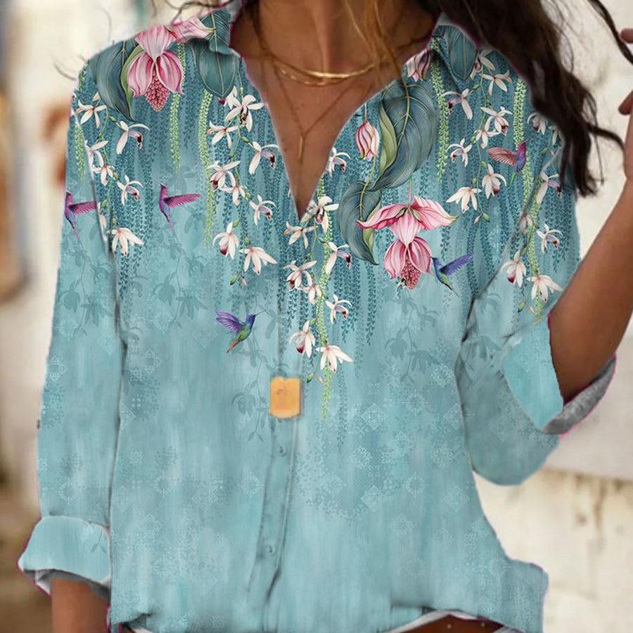 

Women s 3D Print Long Sleeve Urban Shirt M
