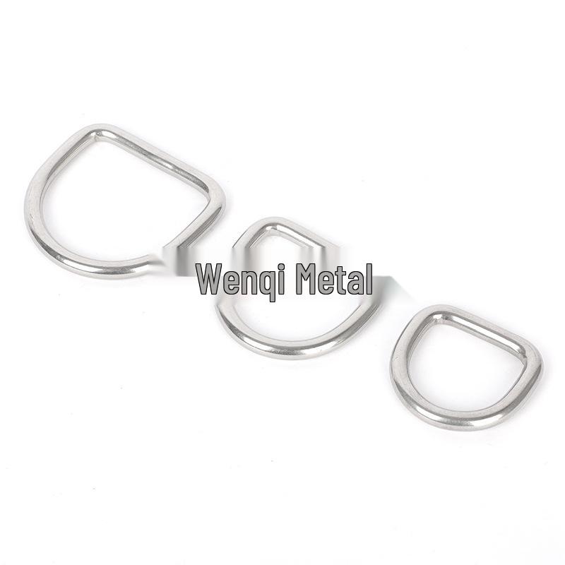 304 Stainless Steel Semi-circular D-Ring Bag Strap & Hat DIY Seamless Triangle Buckle.