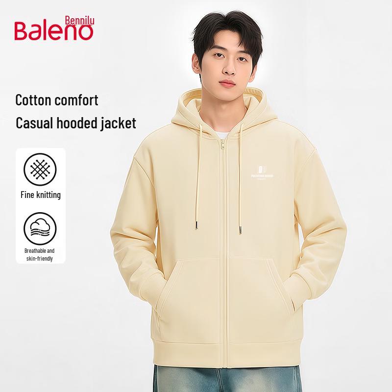 Baleno Men's Casual Zipper Hooded Sweatshirt
