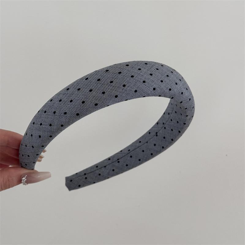 Dames Hoofdband met Blauwige Streepjes en Ruitjesprint met Sponsvulling Haaraccessoire voor Meisjes Zoete Blauwe Bloemenprint Strik Hoofdband