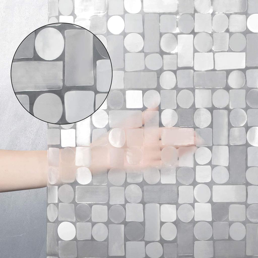 In-Stock 3D Eva Transparent Shower Curtain Liner - Waterproof & Thickened with Rings
