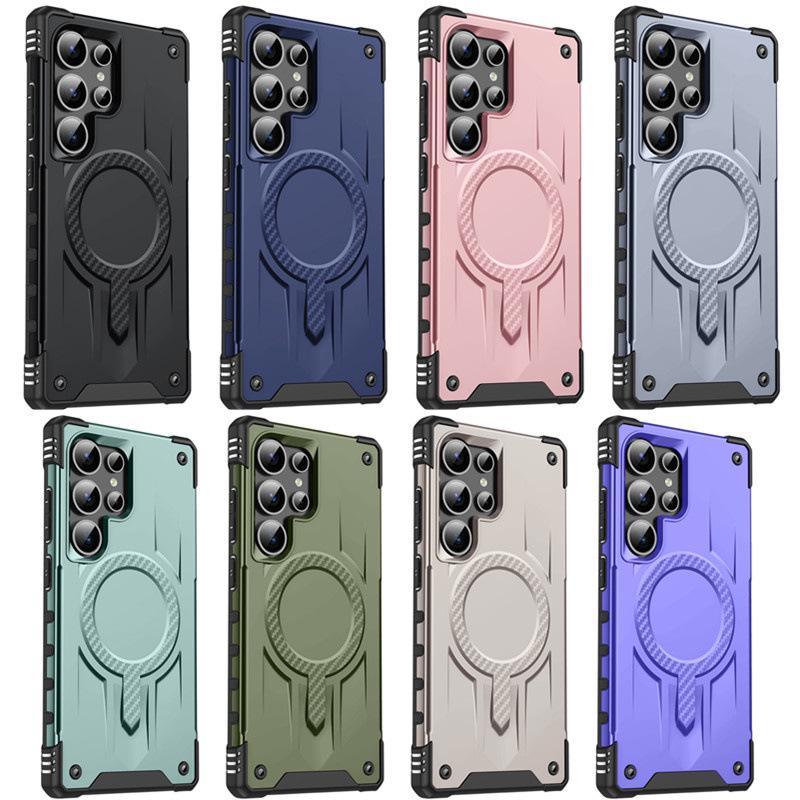 Magnetic Drop-Proof Case for Samsung S25edge/S24/S24Ultra/S23, Cross-Border A36/56 Compatible.
