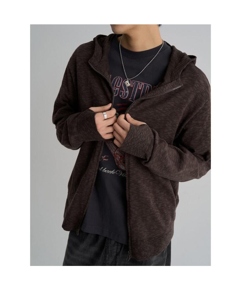 8Seconds Light Hooded Zip-Up Cardigan Brown