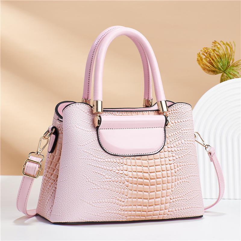 

Suni Fashion Women s 2025 Light Luxury Handbag: High-End Shoulder, Crossbody, and Tote Bag рожевий